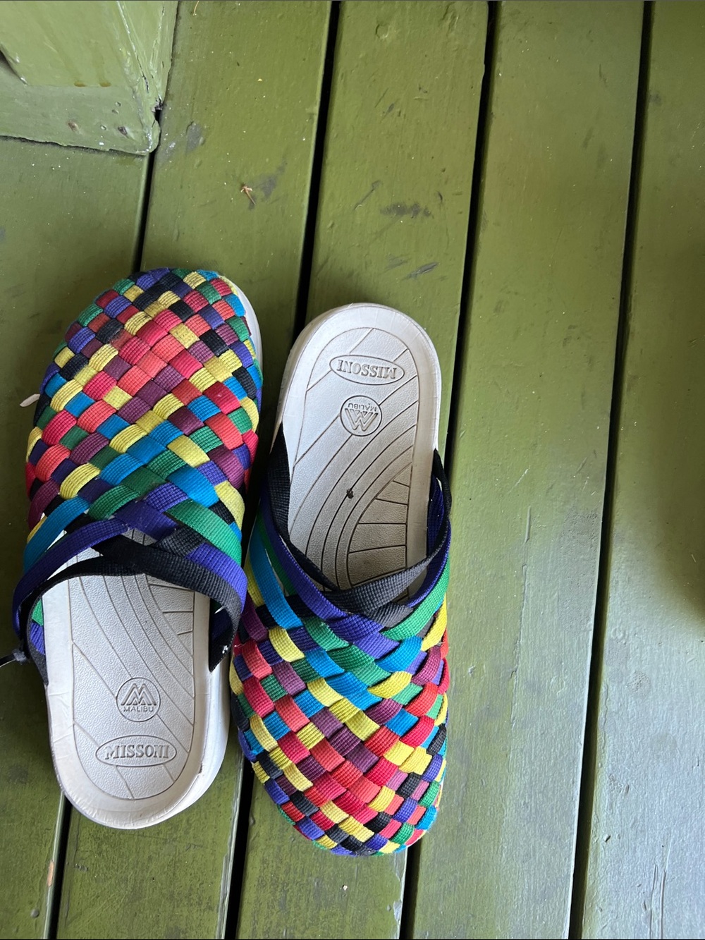 Missoni Kids Multicolor Woven Slip-On Sandals